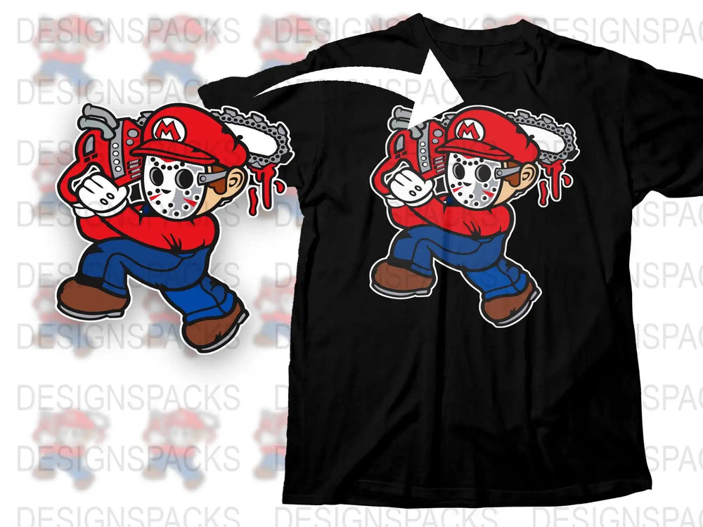 Mario Inspired Character T-Shirt, Cool Video Game Fan Art Tee, Unique Gamer Clothing, Trendy Graphic Shirt