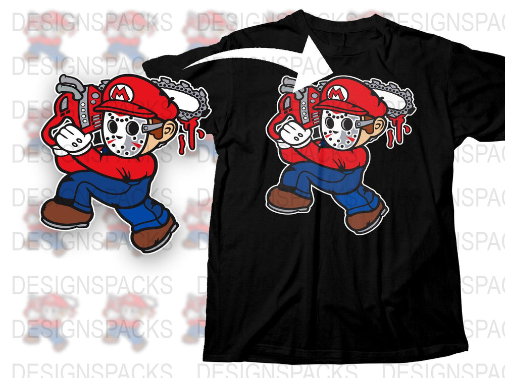 Mario Inspired Character T-Shirt, Cool Video Game Fan Art Tee, Unique Gamer Clothing, Trendy Graphic Shirt