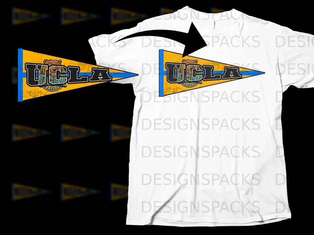 UCLA Bruins Pennant Design on White Shirt Product