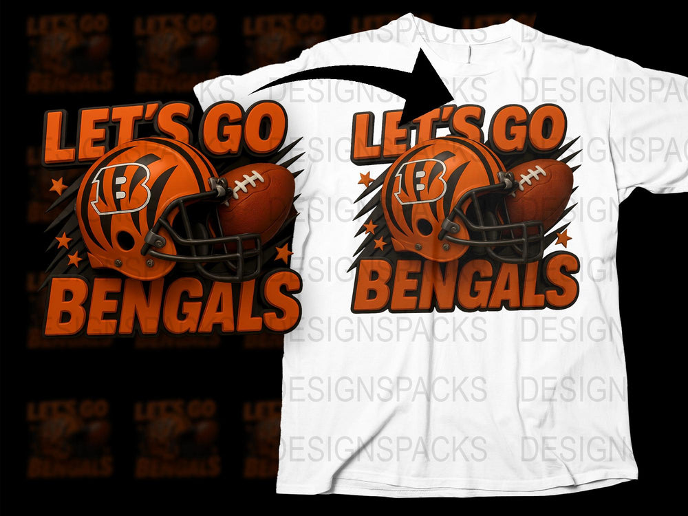 Cincinnati Bengals Football T-Shirt, Sports Fan Apparel, Graphic Tee, Gift for Him