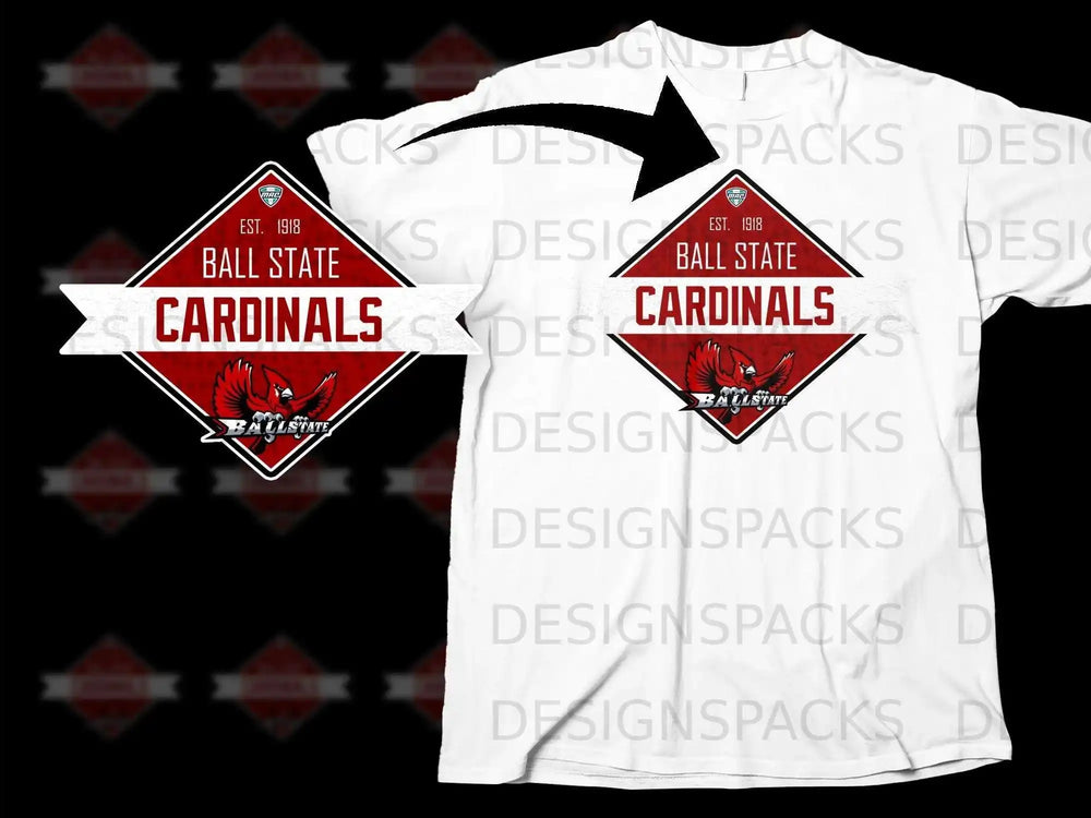 Ball State Cardinals Est 1918 Red Logo T-Shirt