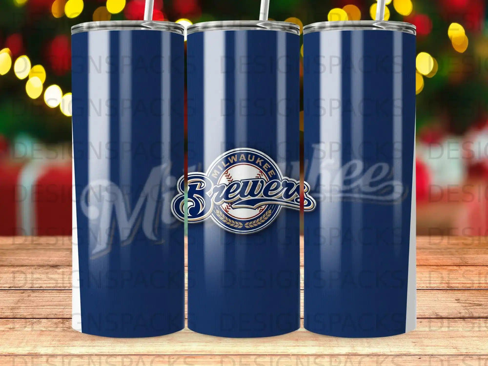 Milwaukee Brewers Striped Design Tumbler product type