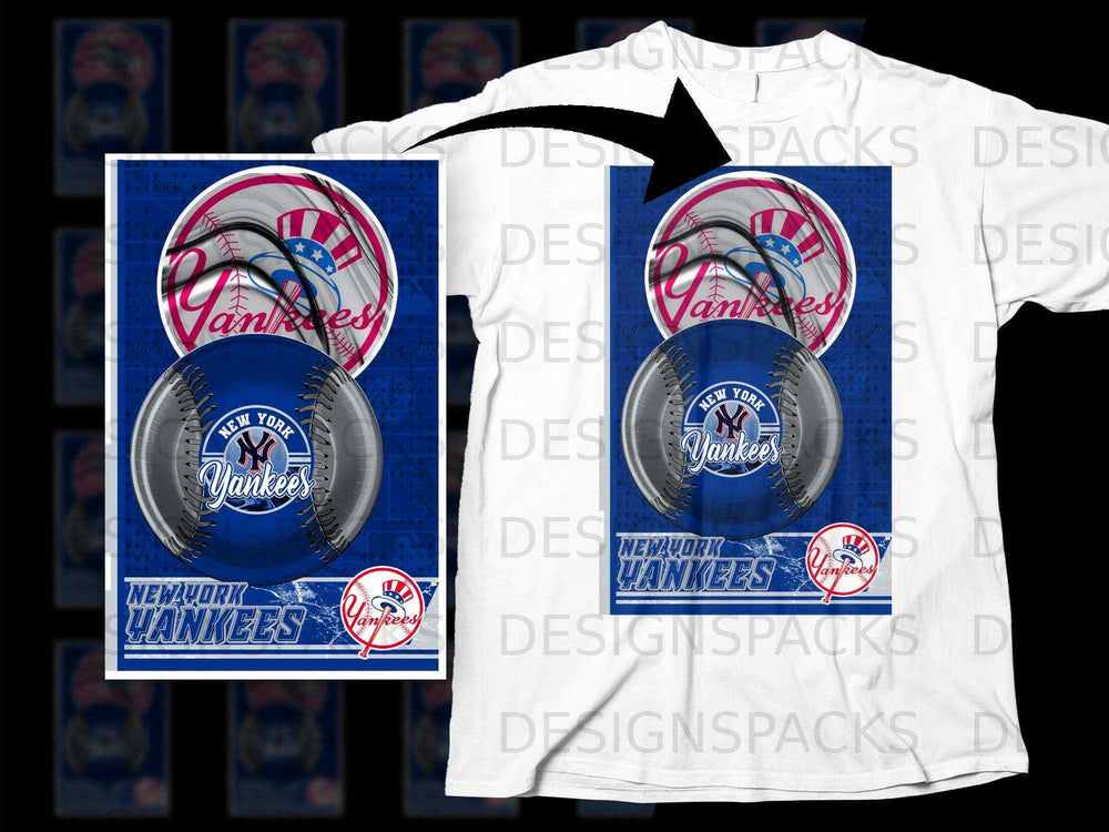 New York Yankees baseball print on t-shirt sports merchandise