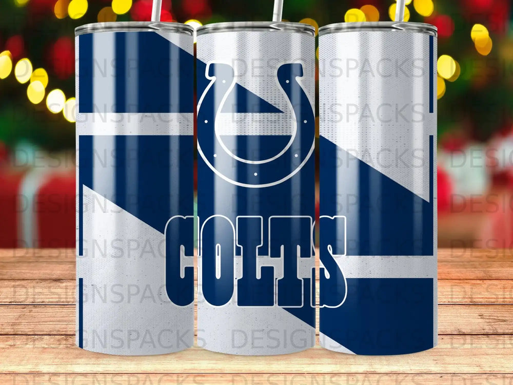 Indianapolis Colts Navy White Stripe Horseshoe Tumbler product type