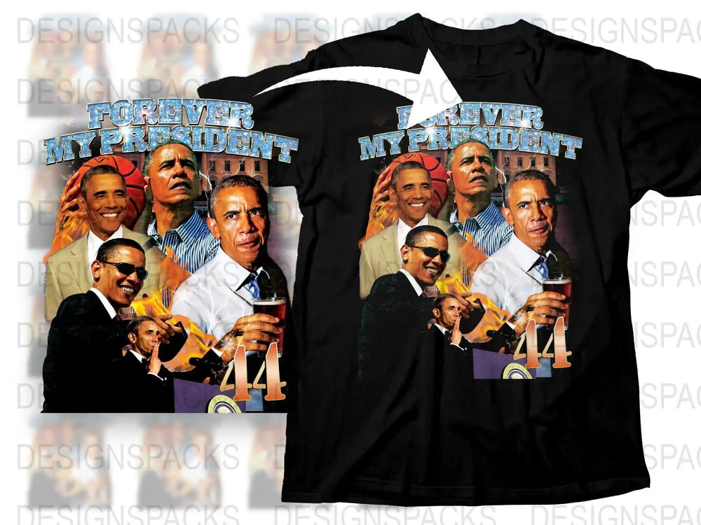 Barack Obama Forever My President T-Shirt, Patriotic American Presidential Tee, 44th President Tribute, Unisex Black Top