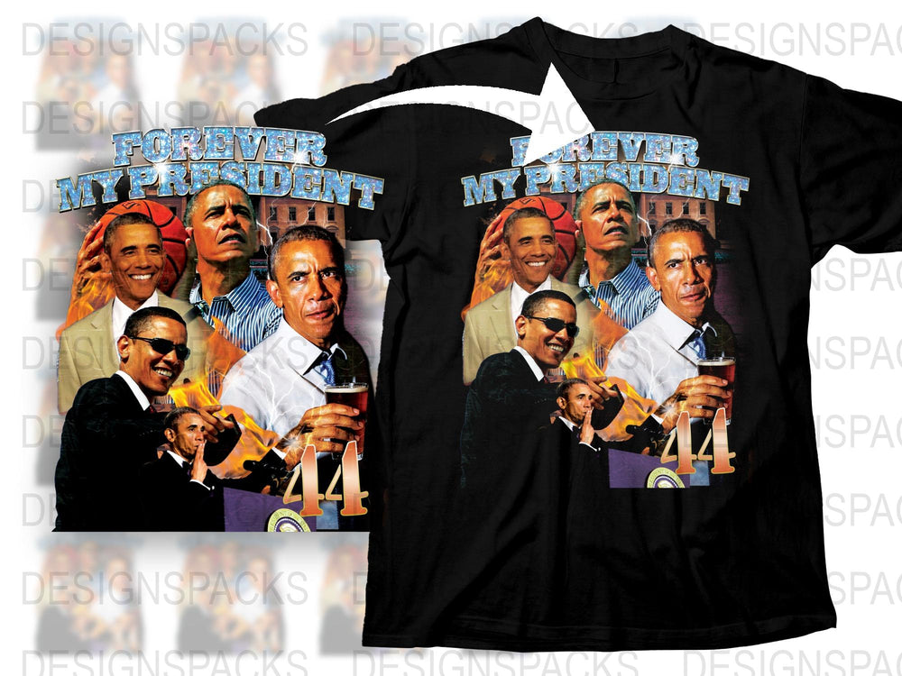 Barack Obama Forever My President T-Shirt, Patriotic American Presidential Tee, 44th President Tribute, Unisex Black Top