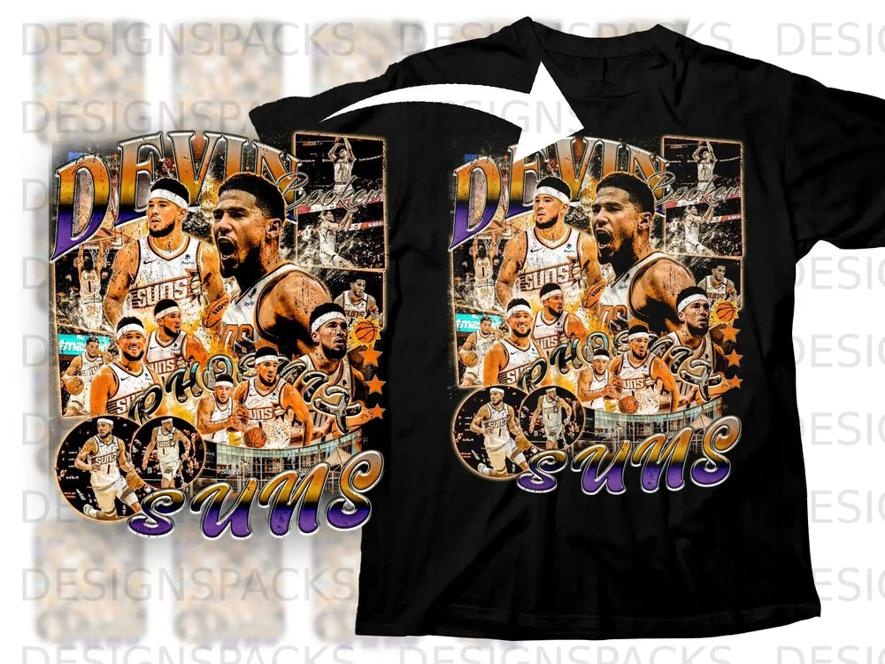 Devin Booker Phoenix Suns Graphic Printed T-Shirt