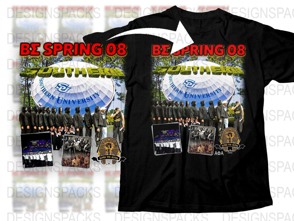 Custom University T-Shirt, Graduation Class Design, Personalized School Logo, Spring 08 Apparel