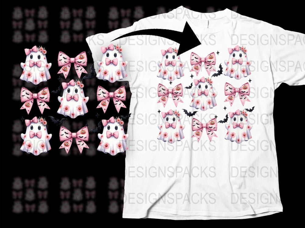 Cute Pink Bow Cat T-Shirt, Kawaii Kitty Graphic Tee, Women's Casual Fashion Top, Unique Animal Design Shirt, Gift for Cat Lovers