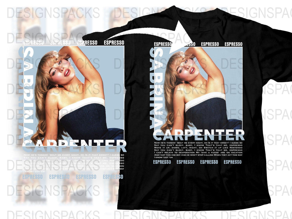 Sabrina Carpenter Espresso Magazine Cover Graphic T-Shirt, Trendy Pop Culture Tee, Fan Merch, Stylish Casual Apparel