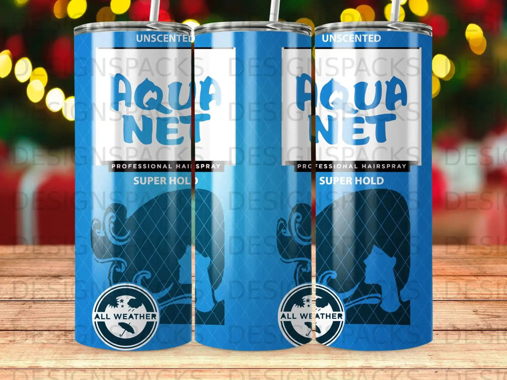 Two Aqua Net Super Hold professional hairspray cans, "All Weather" label.