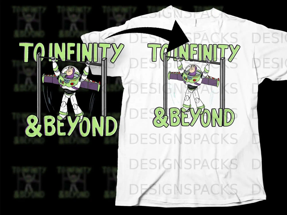 To Infinity and Beyond Printed T-shirt for Toy Fans