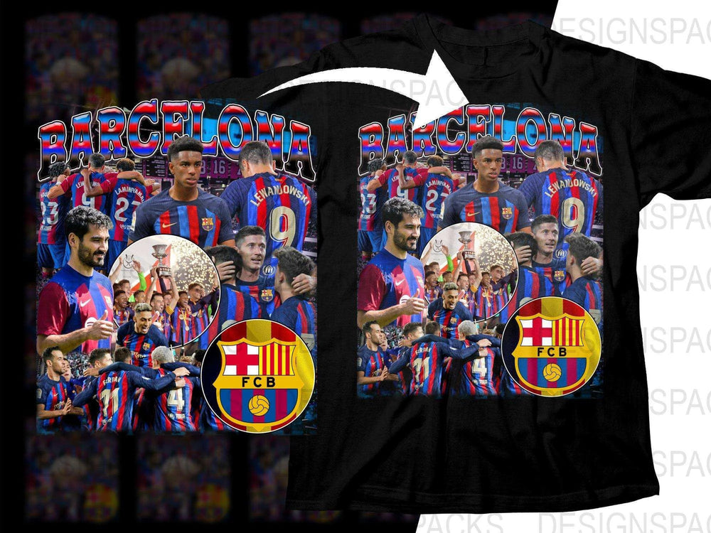 FC Barcelona Team Bootleg Celebration Soccer Soccer Png Digital Download