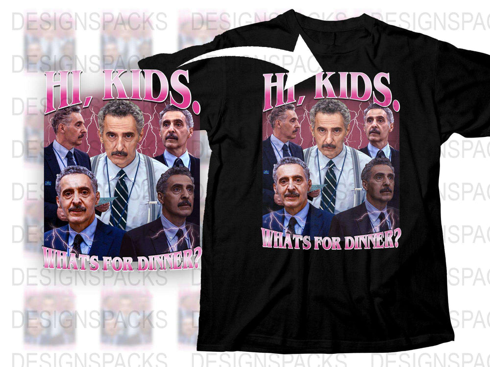 Funny Hi Kids What's For Dinner T-Shirt, Quirky Dad Humor Tee, Unique Graphic Novelty Shirt