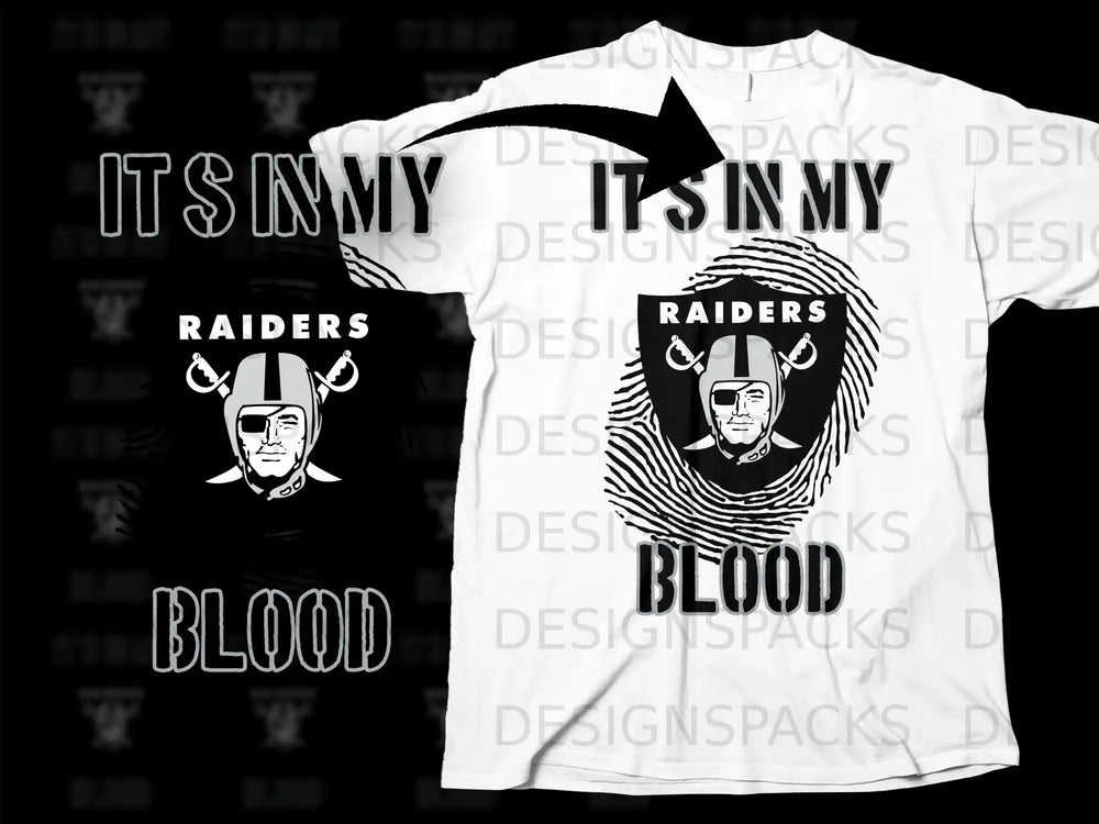 It's In My Raiders Blood Graphic T-Shirt