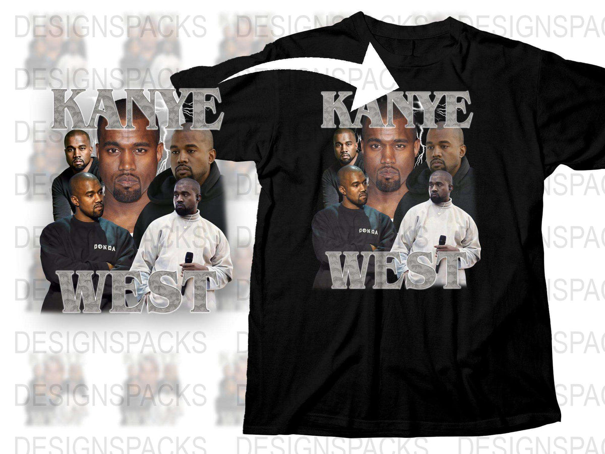 Kanye West Graphic T-Shirt, Hip Hop Inspired Black Tee, Unisex Music Fashion Top, Rap Artist Fan Shirt