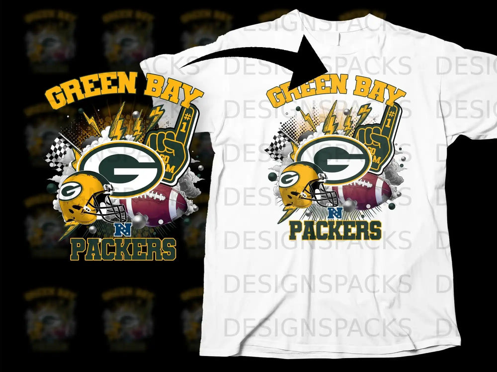 Green Bay Packers Themed Graphic T-Shirt for Fans