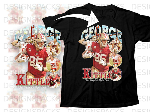 Black t-shirt with George Kittle 