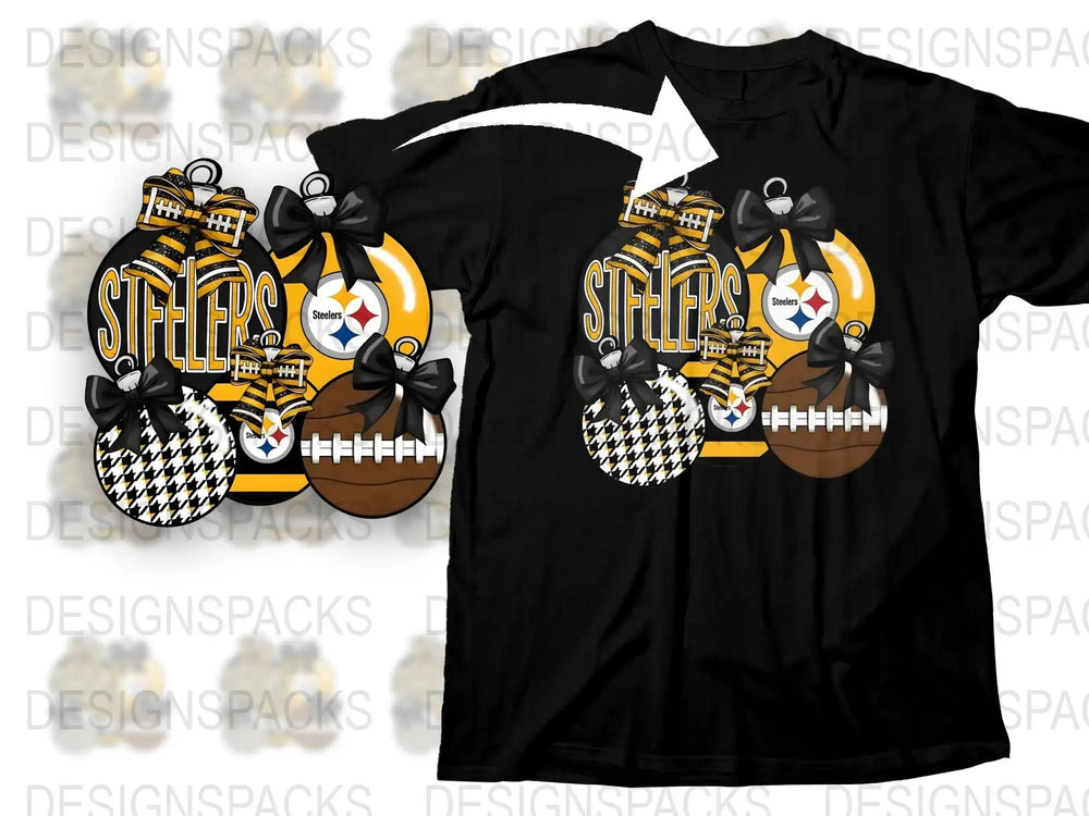 Pittsburgh Football Themed T-Shirt, Black and Yellow Checkered, Sports Fan Apparel, Game Day Gear