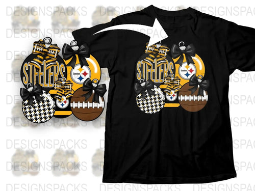Pittsburgh Football Themed T-Shirt, Black and Yellow Checkered, Sports Fan Apparel, Game Day Gear