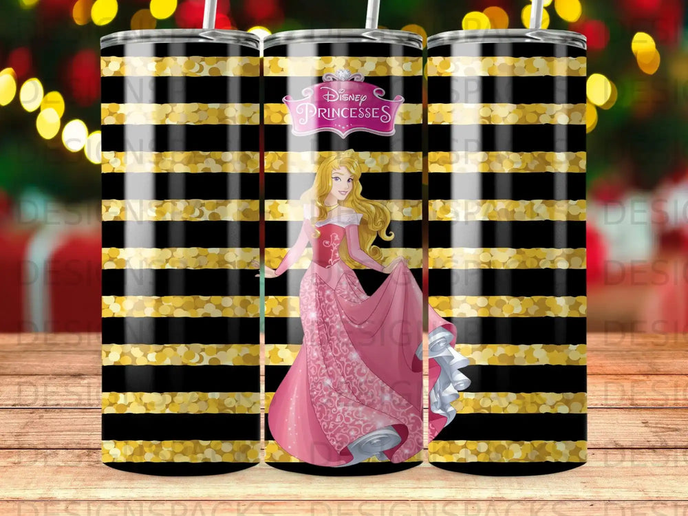 Disney Princesses Aurora Gold Stripes Tumbler product type