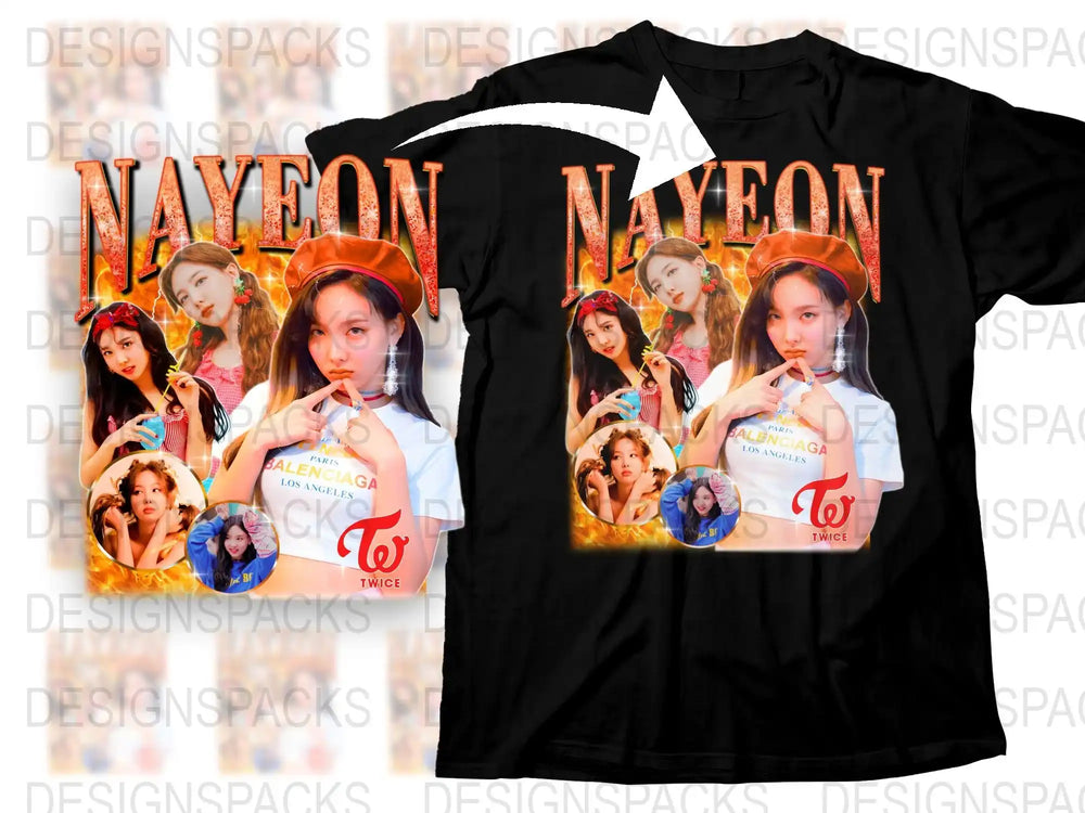 Nayeon Fan T-Shirt, K-Pop Idol Graphic Tee, Twice Band Member, Colorful Pop Star Merchandise, Unisex Shirt