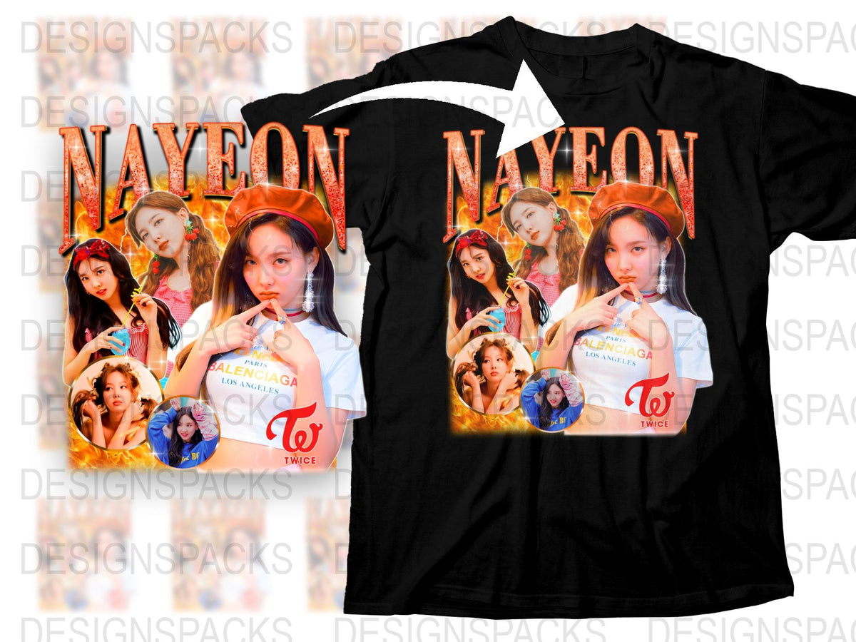 Nayeon Fan T-Shirt, K-Pop Idol Graphic Tee, Twice Band Member, Colorful Pop Star Merchandise, Unisex Shirt