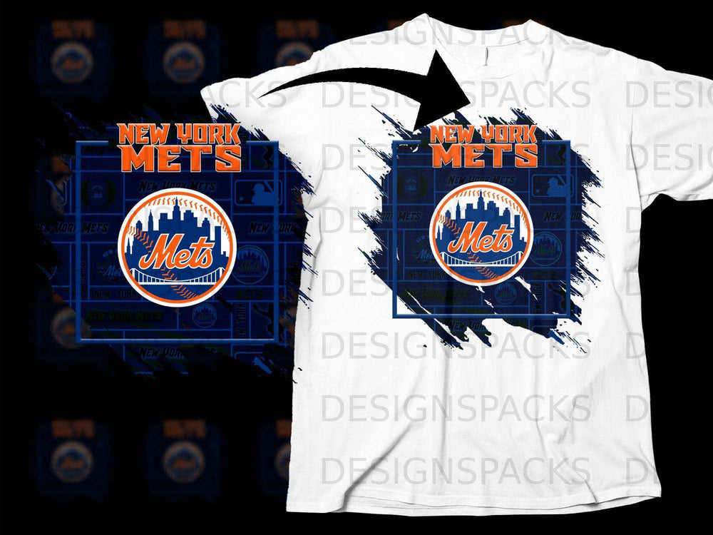 New York Mets Baseball Team Graphic Design Shirt