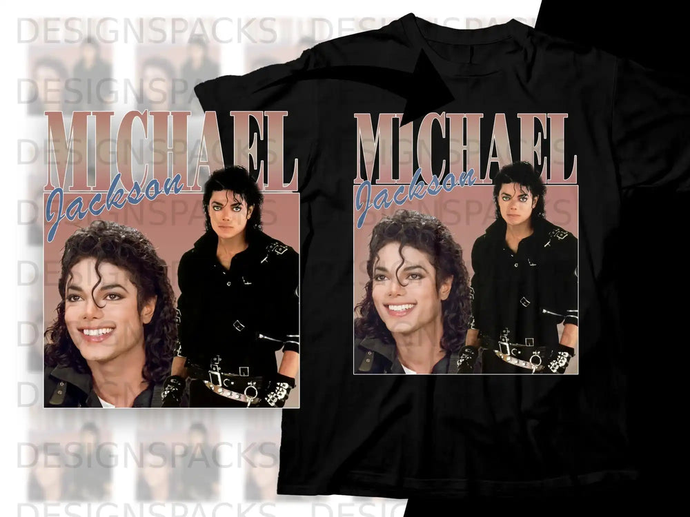 T-shirt with Michael Jackson portrait and "Michael Jackson" text.
