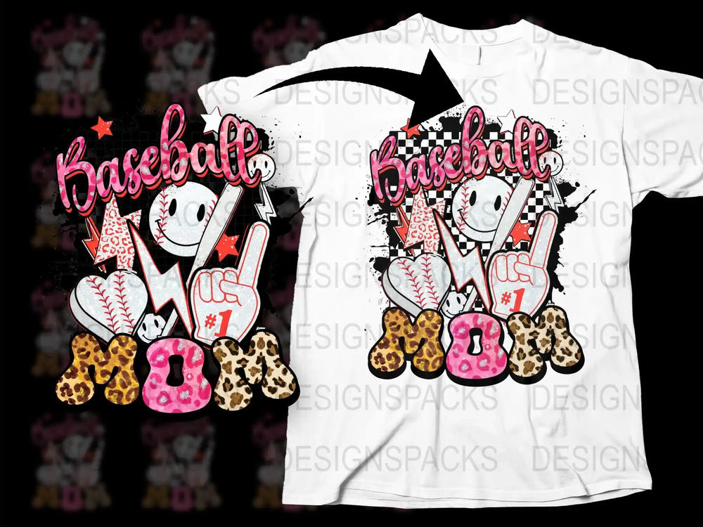 Baseball T-Shirt with Leopard Print, Splatter Ink Design, Casual Sports Tee for Men and Women