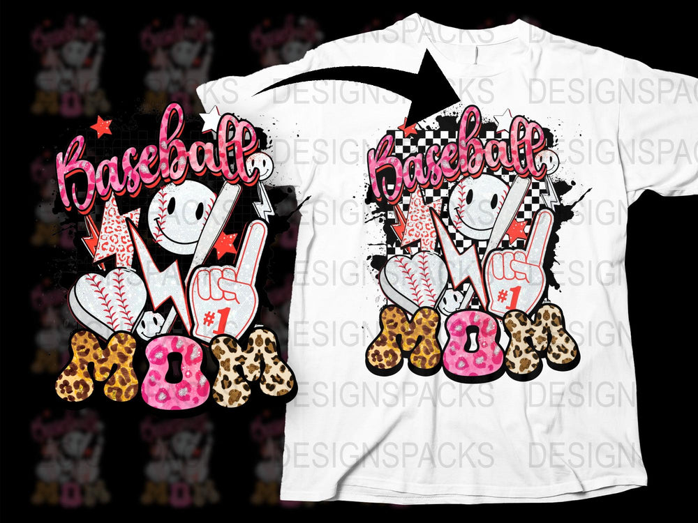 Baseball T-Shirt with Leopard Print, Splatter Ink Design, Casual Sports Tee for Men and Women