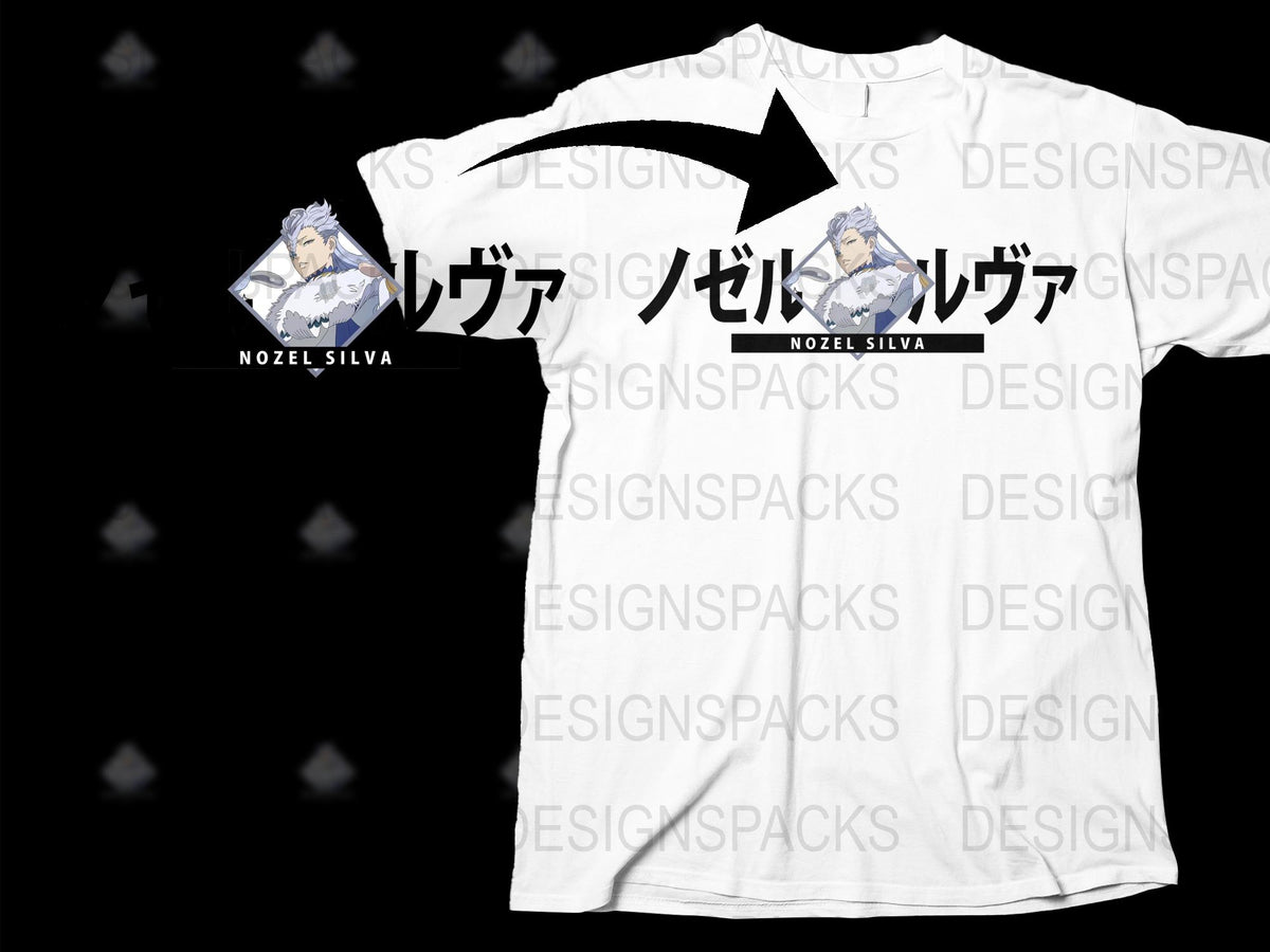 Nozel Silva Anime T-Shirt, Black Clover Manga Graphic Tee, Unisex Casual Shirt, Otaku Apparel