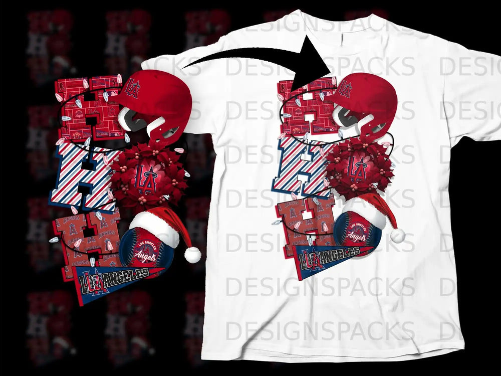 Los Angeles Baseball Team Graphic White Shirt