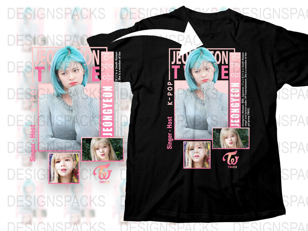 K-Pop Fashion Tee, Jeongyeon TWICE Inspired T-Shirt, Stylish Fan Merch, Casual Unisex Apparel
