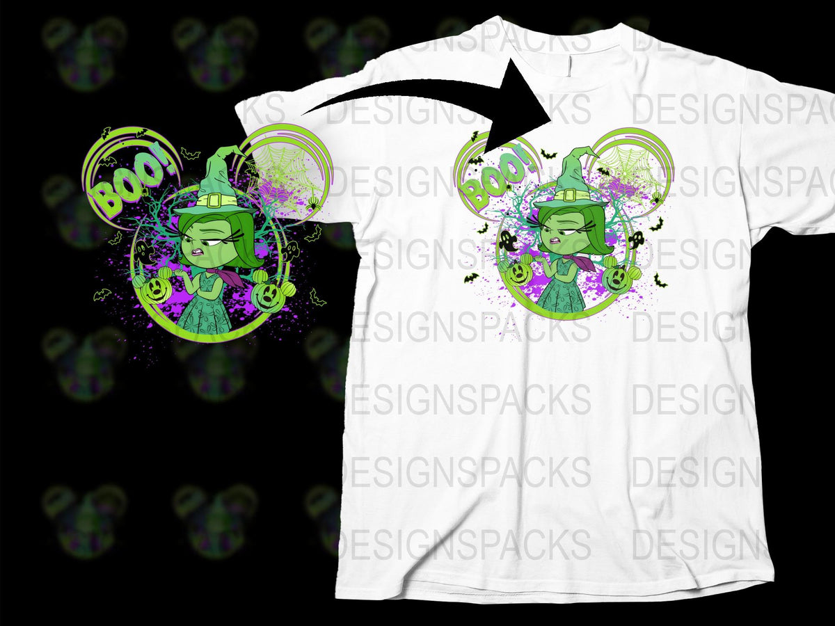 Halloween Graphic Tee, Neon Green Ghost Design, Spooky Casual Wear, Unisex T-Shirt, Vibrant Party Outfit