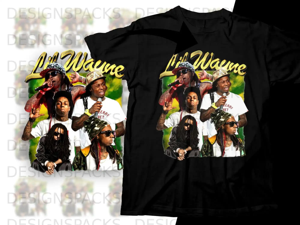 T-shirt with Lil Wayne collage and "Berry Ret" text.