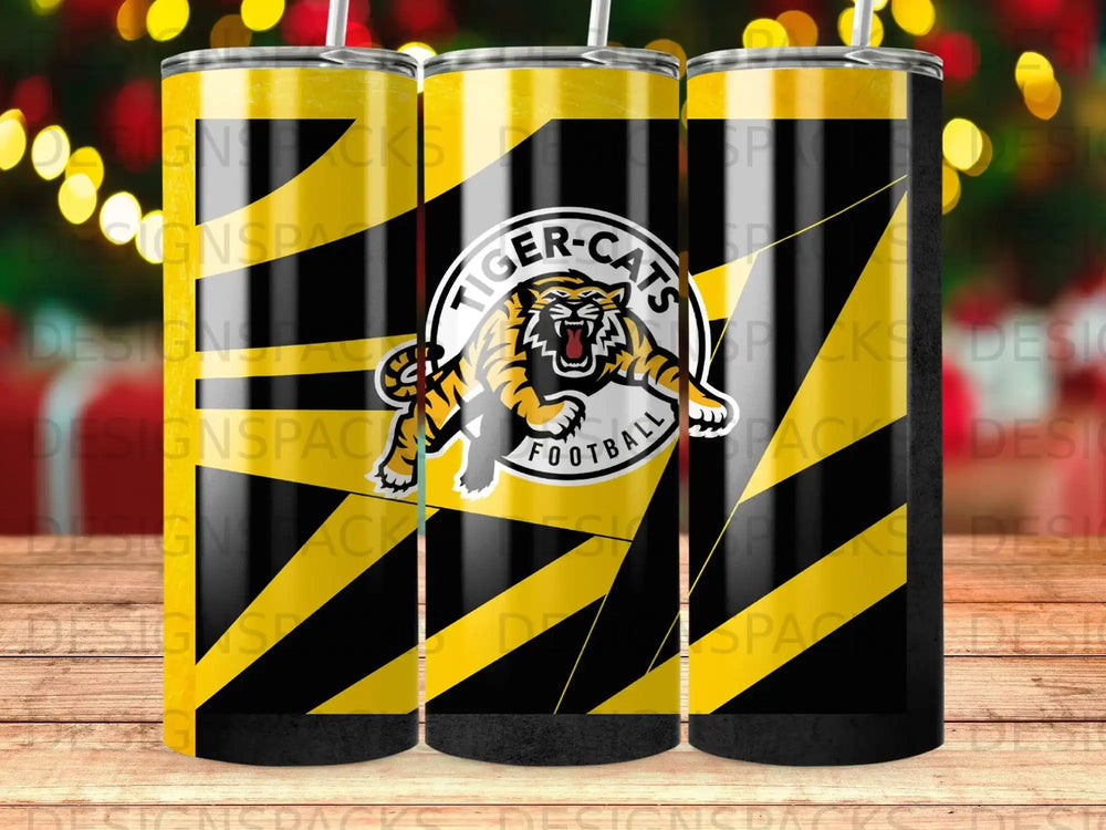 Black Yellow Tiger-Cats Football Logo Tumbler product type