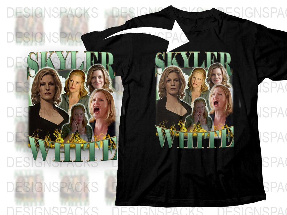 Skyler White Fan T-Shirt, Breaking Bad TV Show Character Tee, Multiple Faces Graphic Shirt