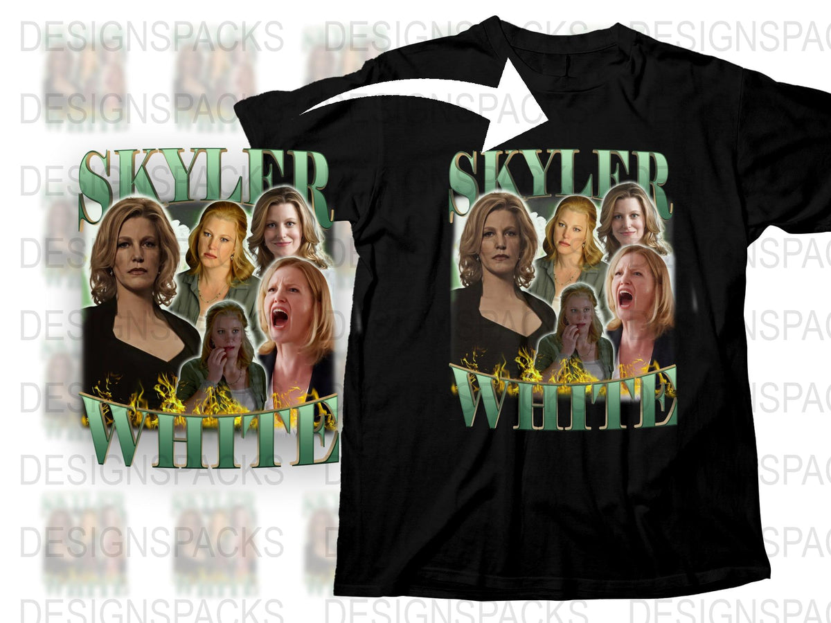Skyler White Fan T-Shirt, Breaking Bad TV Show Character Tee, Multiple Faces Graphic Shirt