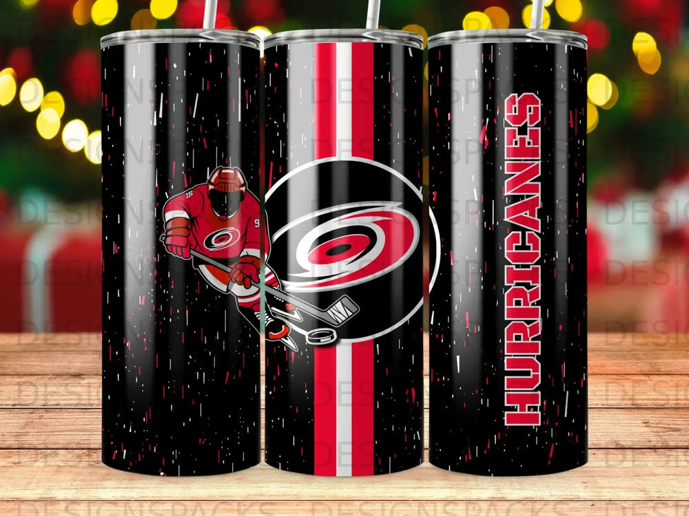 Carolina Hurricanes Hockey Player Logo Black Red Tumbler product type
