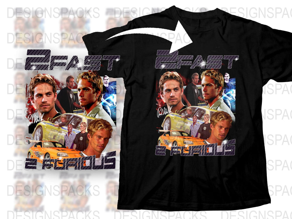 Paul Walker Tribute T-Shirt, Fast and Furious Movie Fan Apparel, Graphic Tee