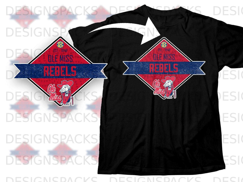 Ole Miss Rebels SEC Established 1848 Graphic Shirt