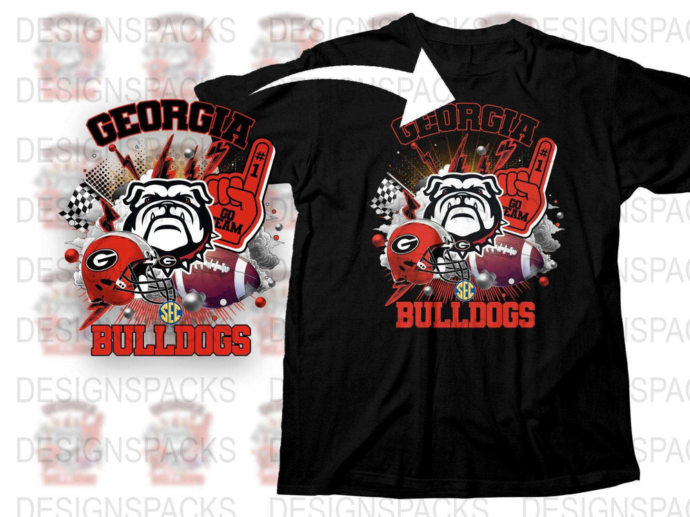 Georgia Bulldogs T-Shirt, Football Fan Gear, College Sports Apparel, SEC Graphic Tee