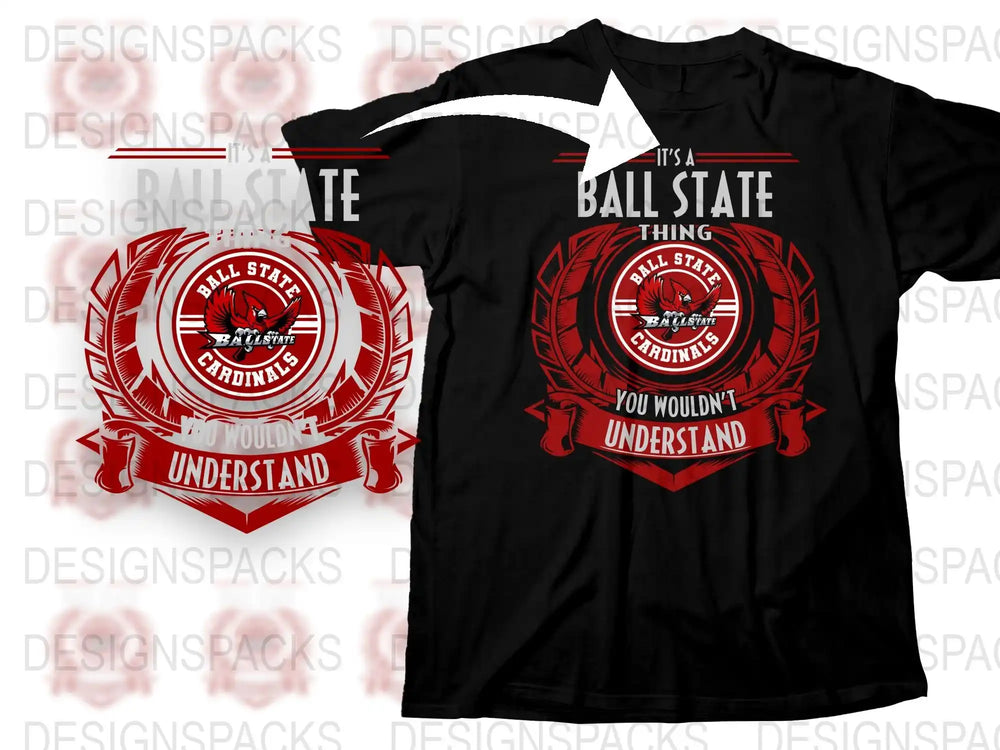 Ball State University T-Shirt, College Logo Graphic Tee, Casual Sportswear, Unisex Fashion