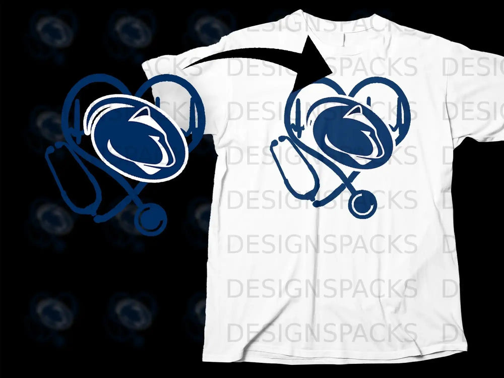 Heartbeat and Paw Design Healthcare T-Shirt