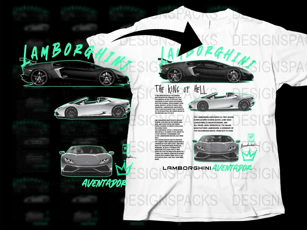 Lamborghini Aventador T-Shirt, Sports Car Graphic Tee, Automotive Enthusiast Apparel, Gift for Car Lovers, Racing Shirt Design