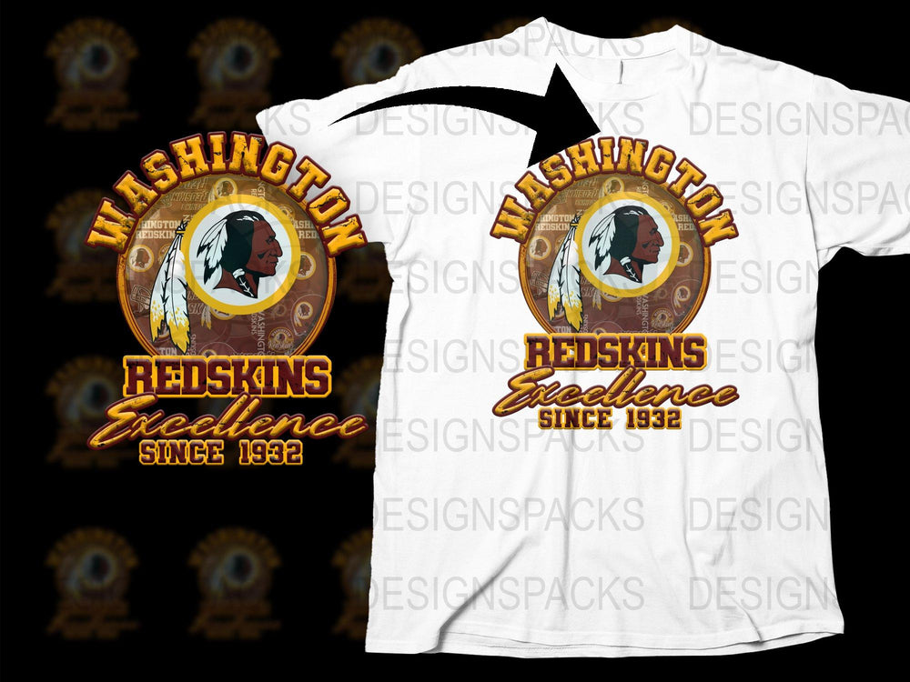 Vintage Washington Redskins T-Shirt, Retro Football Team Tee, Excellence Since 1932 Graphic Shirt