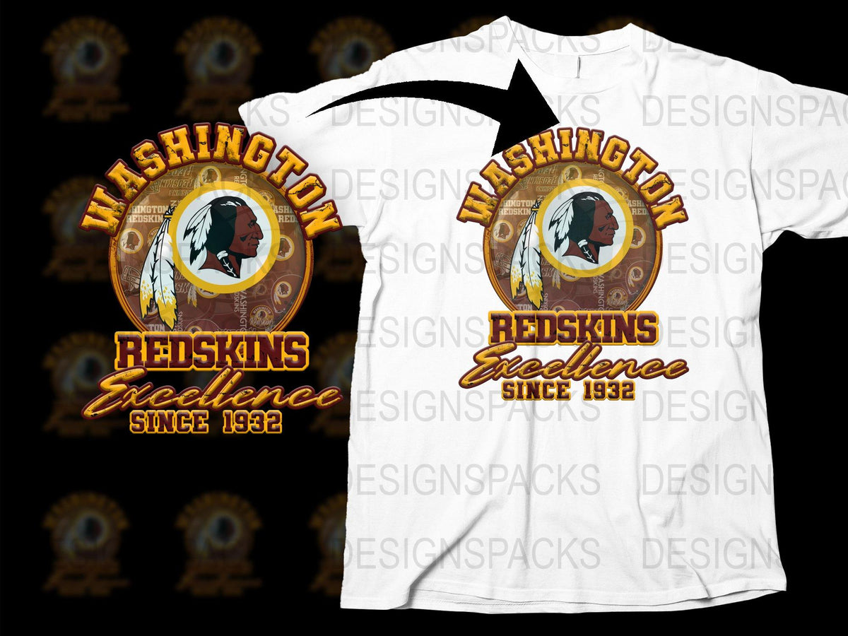 Vintage Washington Redskins T-Shirt, Retro Football Team Tee, Excellence Since 1932 Graphic Shirt