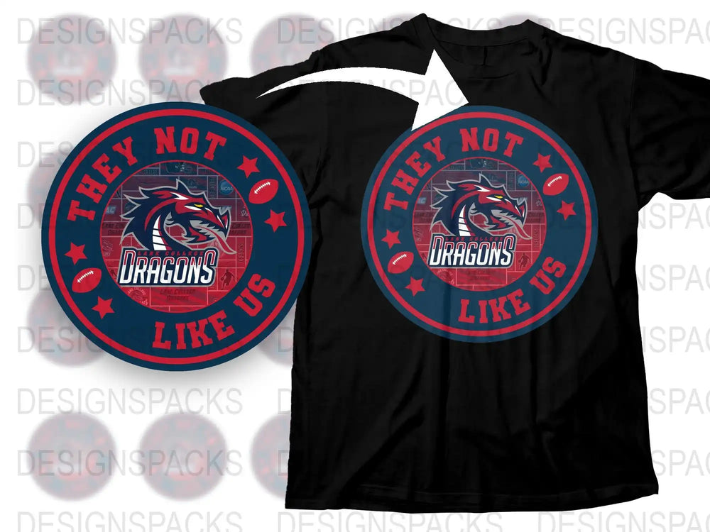 They Not Like Us Dragons Graphic T-Shirt, Unisex Sporty Style Tee, Unique Dragon Design Shirt
