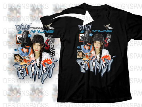 Graphic T-Shirt Streetwear Style with Bold Face Design, Urban Fashion Black Tee, Unique Artistic Print Shirt